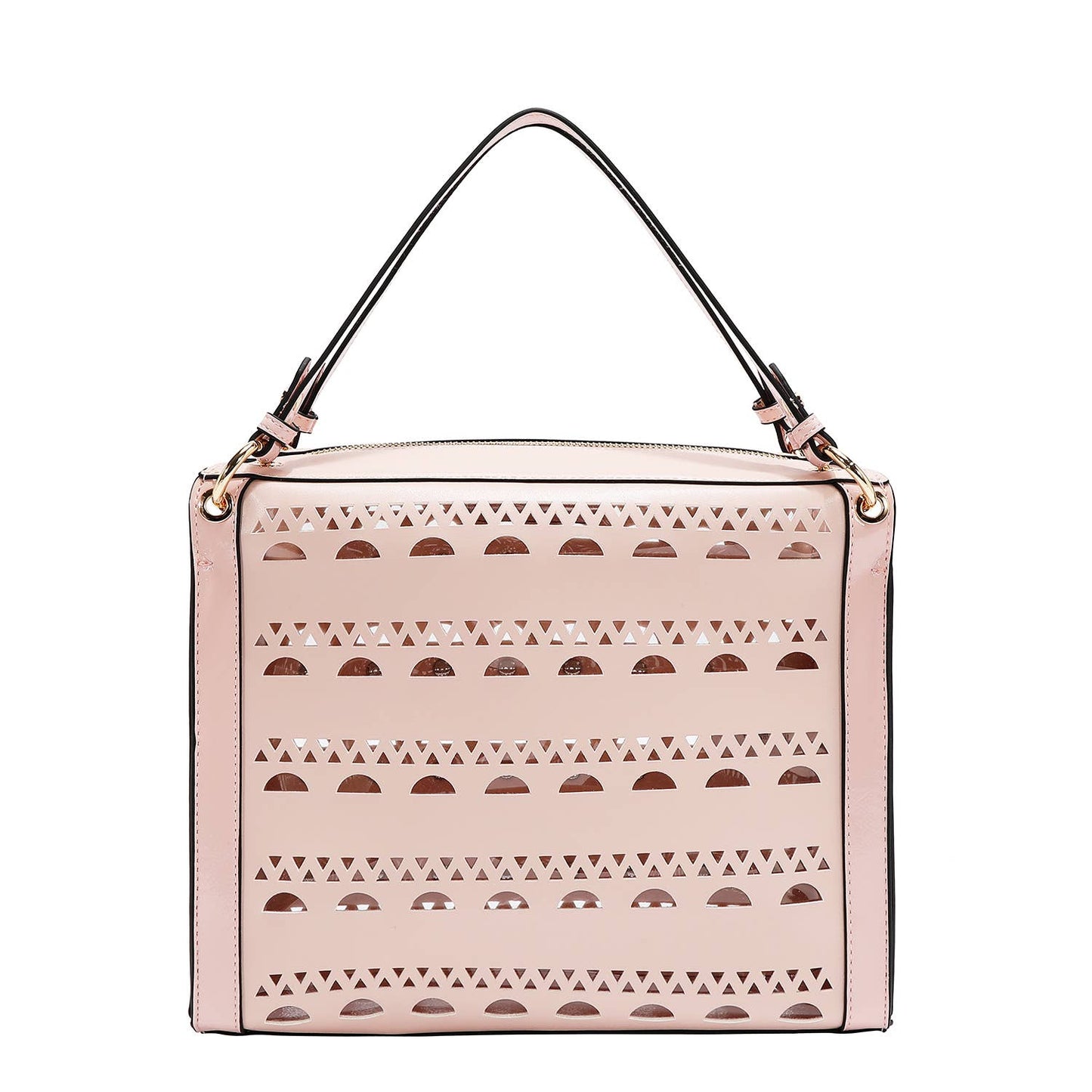 SILVER POP STUD SATCHEL BAG
