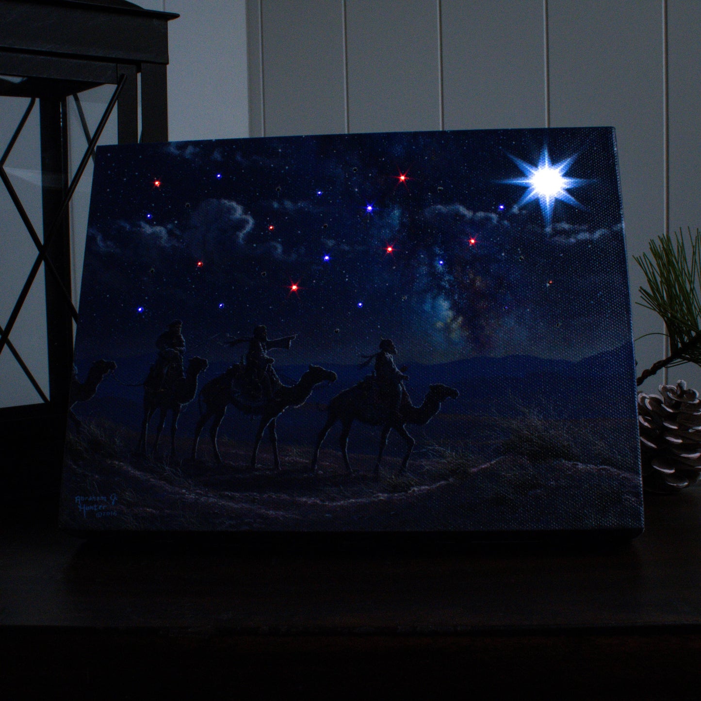 Following the Light 8x6 Lighted Tabletop Canvas