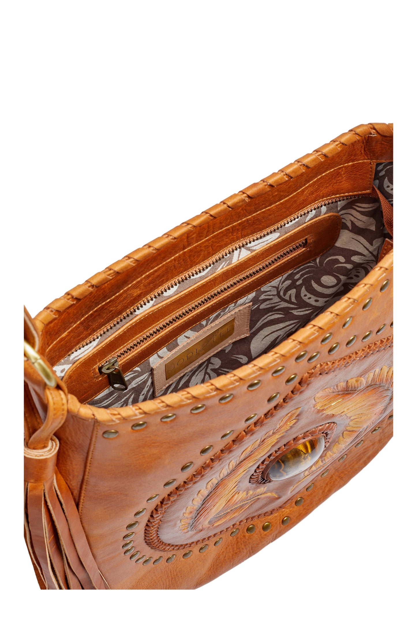 Angel Feather Pouch Bag Camel/Gold