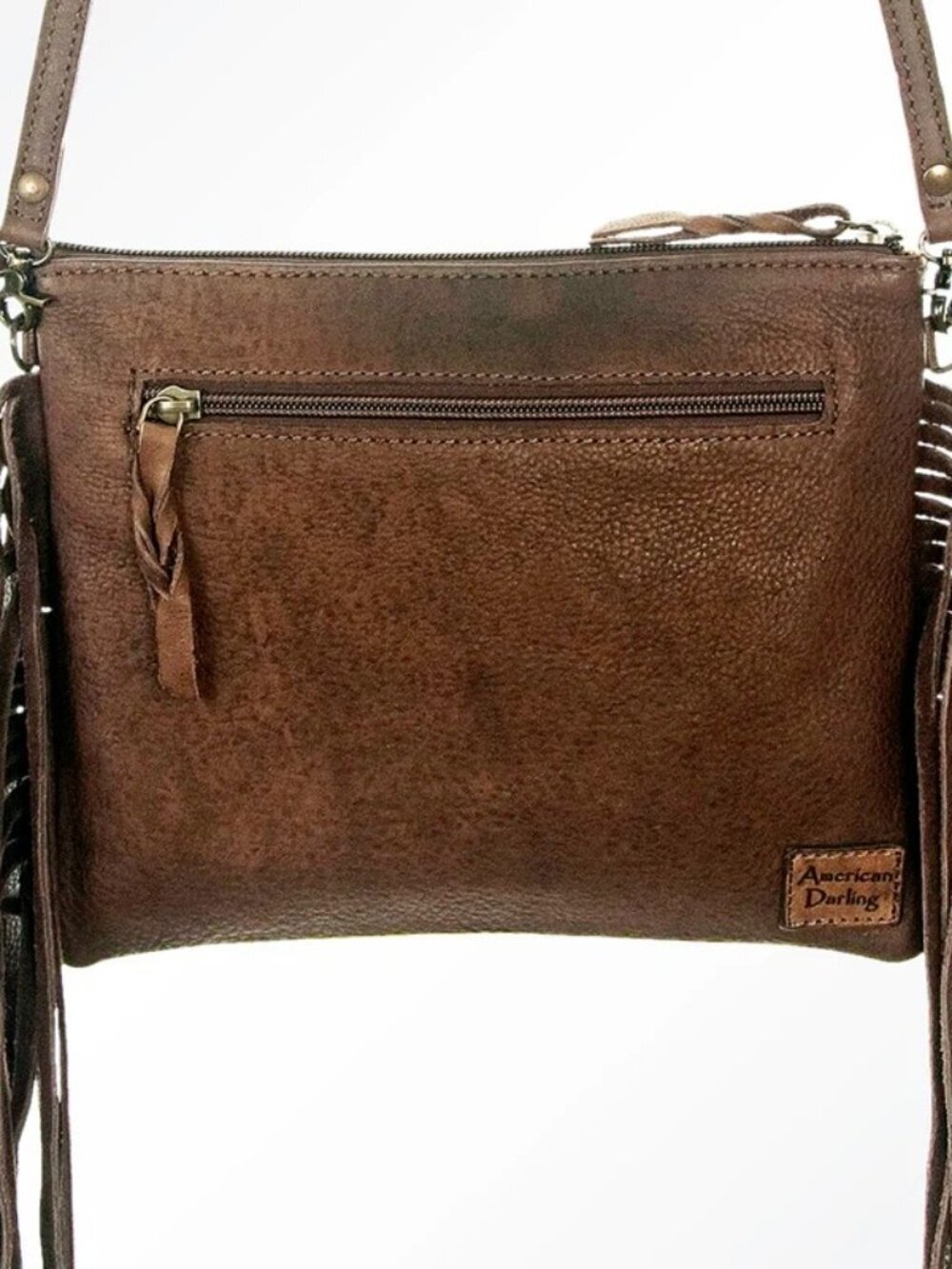 American Darling Turquoise Speckled Fringe Crossbody