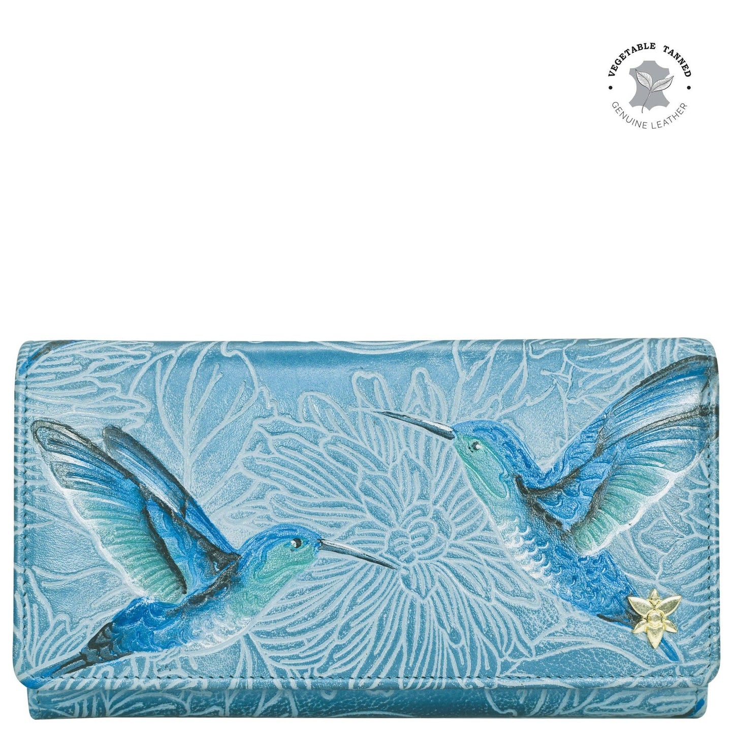 Anuschka Accordion Flap Wallet - 1112 with Hummingbirds
