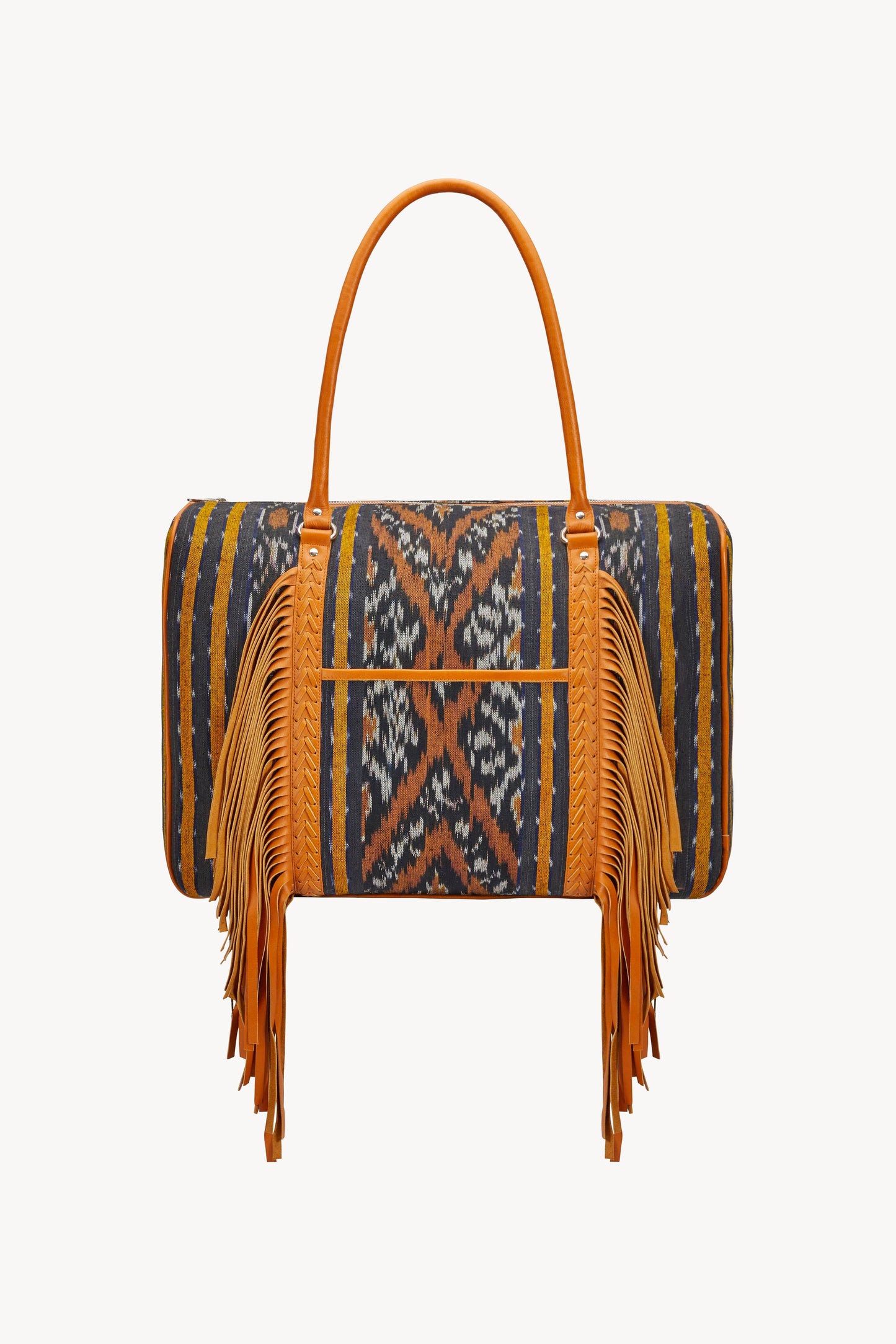 Zanzibar Ikat Bag Black/Tan/Gold