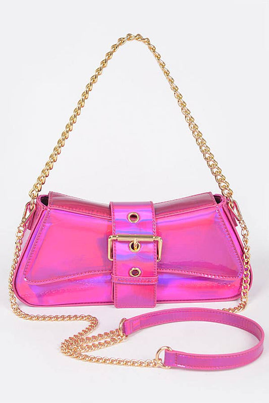 Mirror Metallic Chain Handle Bag HPC5800FU