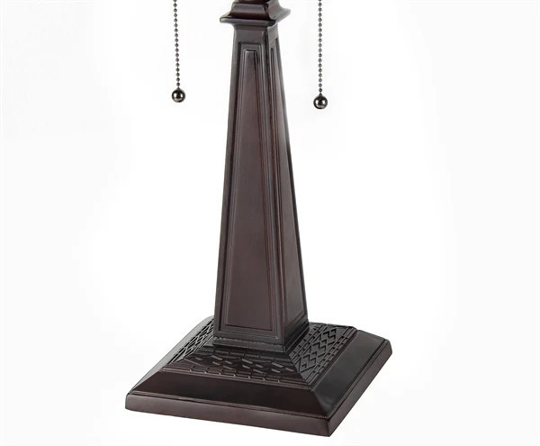 BELLE" Tiffany-style Mission 2 Light Table Lamp 16" Shade