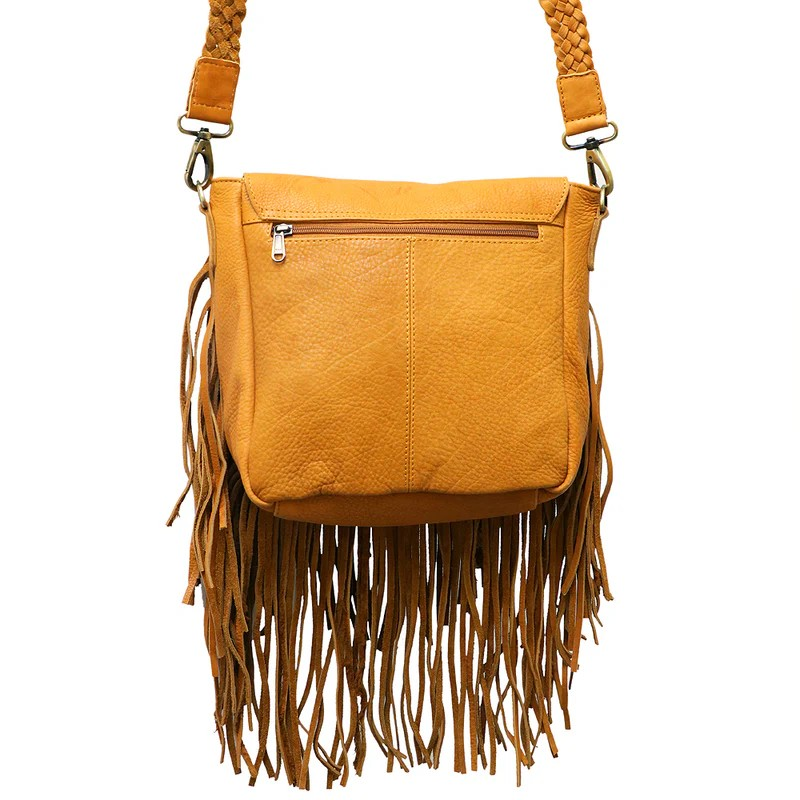 American Darling Desert Fringe Turquoise Stone Crossbody