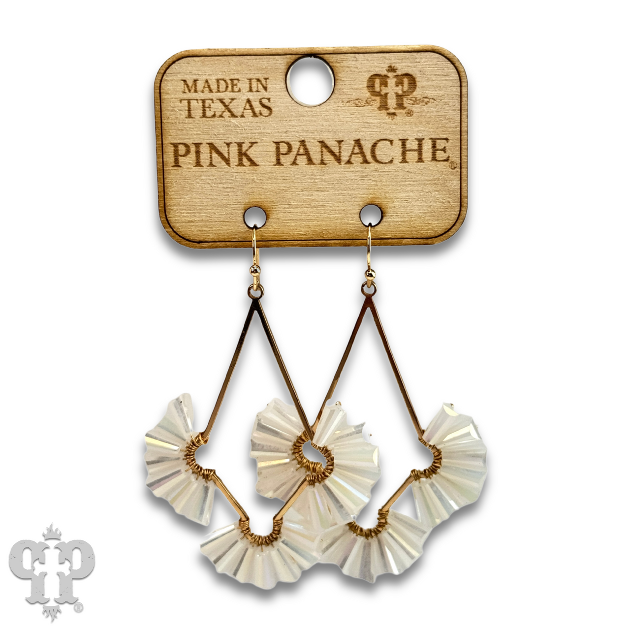 Teardrop earring with fluted beads - Last Call