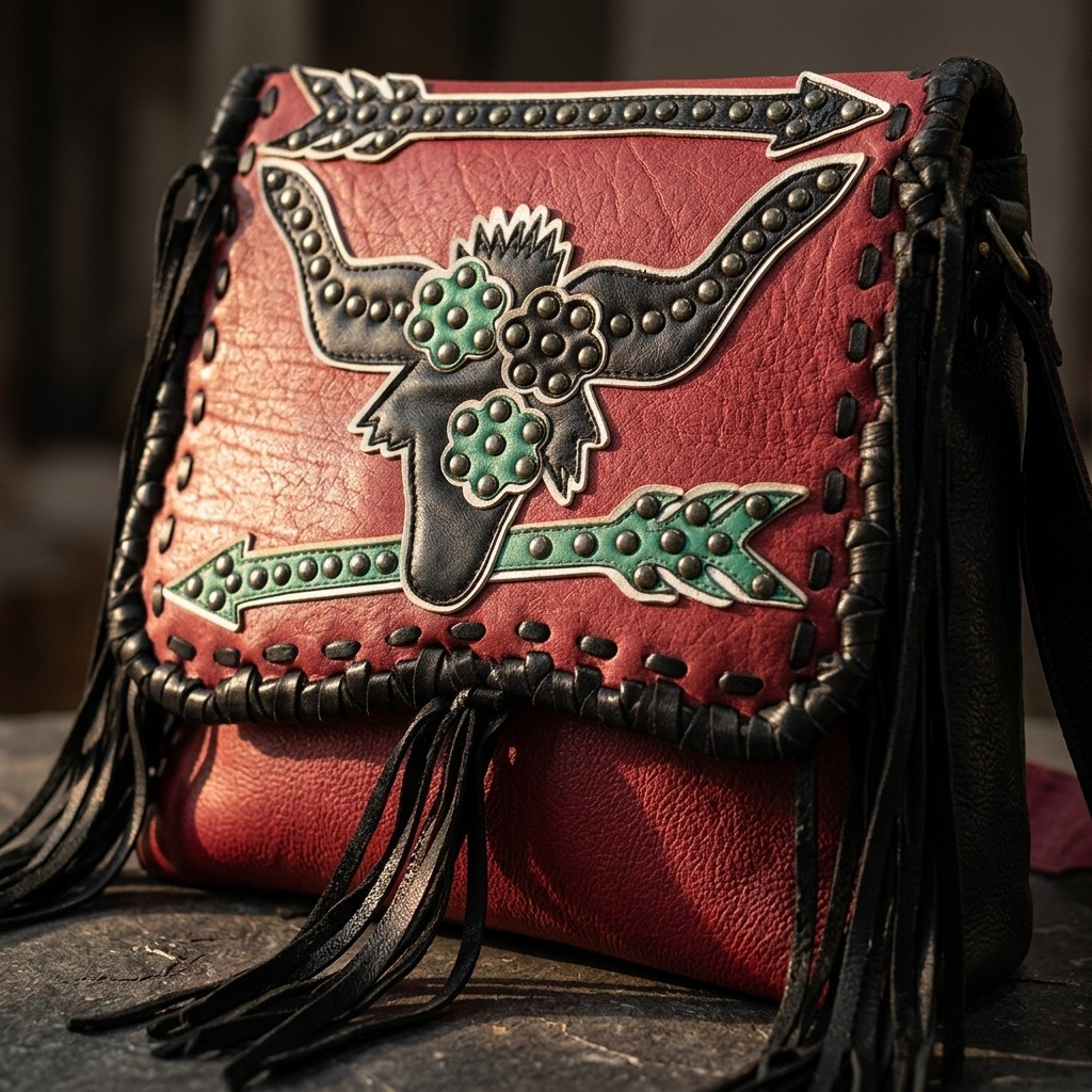 American Darling Southwest Spirit Fringe Crossbody Messenger Bag