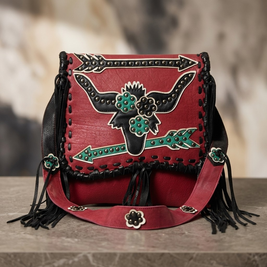 American Darling Southwest Spirit Fringe Crossbody Messenger Bag