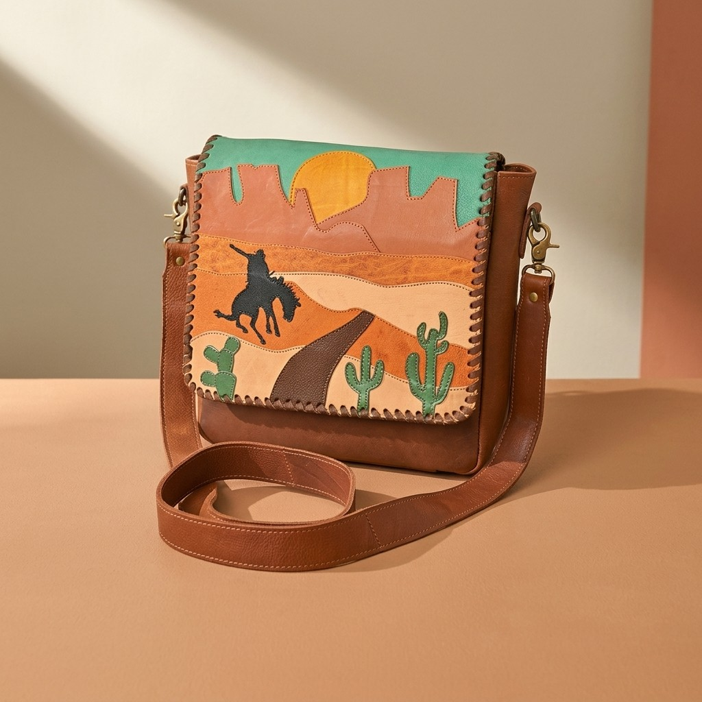 American Darling Desert Trail Leather Crossbody Bag