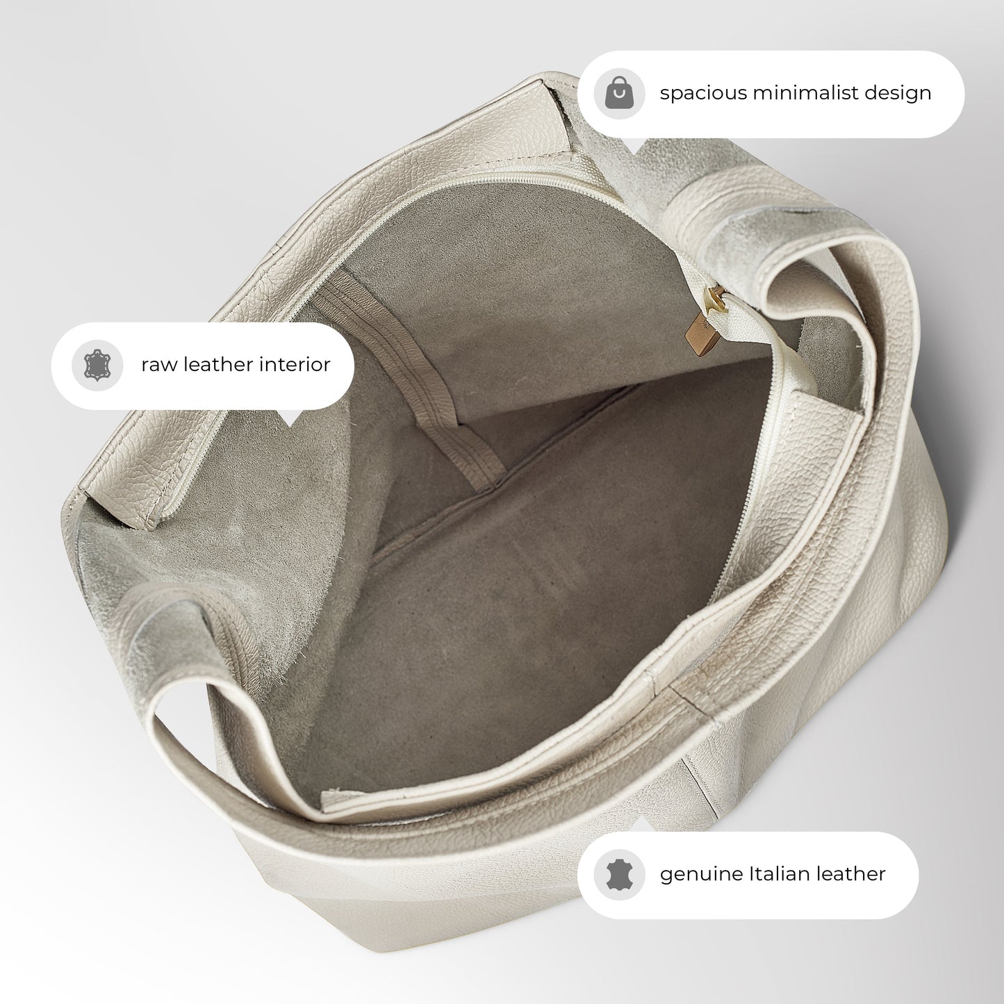 Italian Full-Grain Leather Hobo Bag | Siena