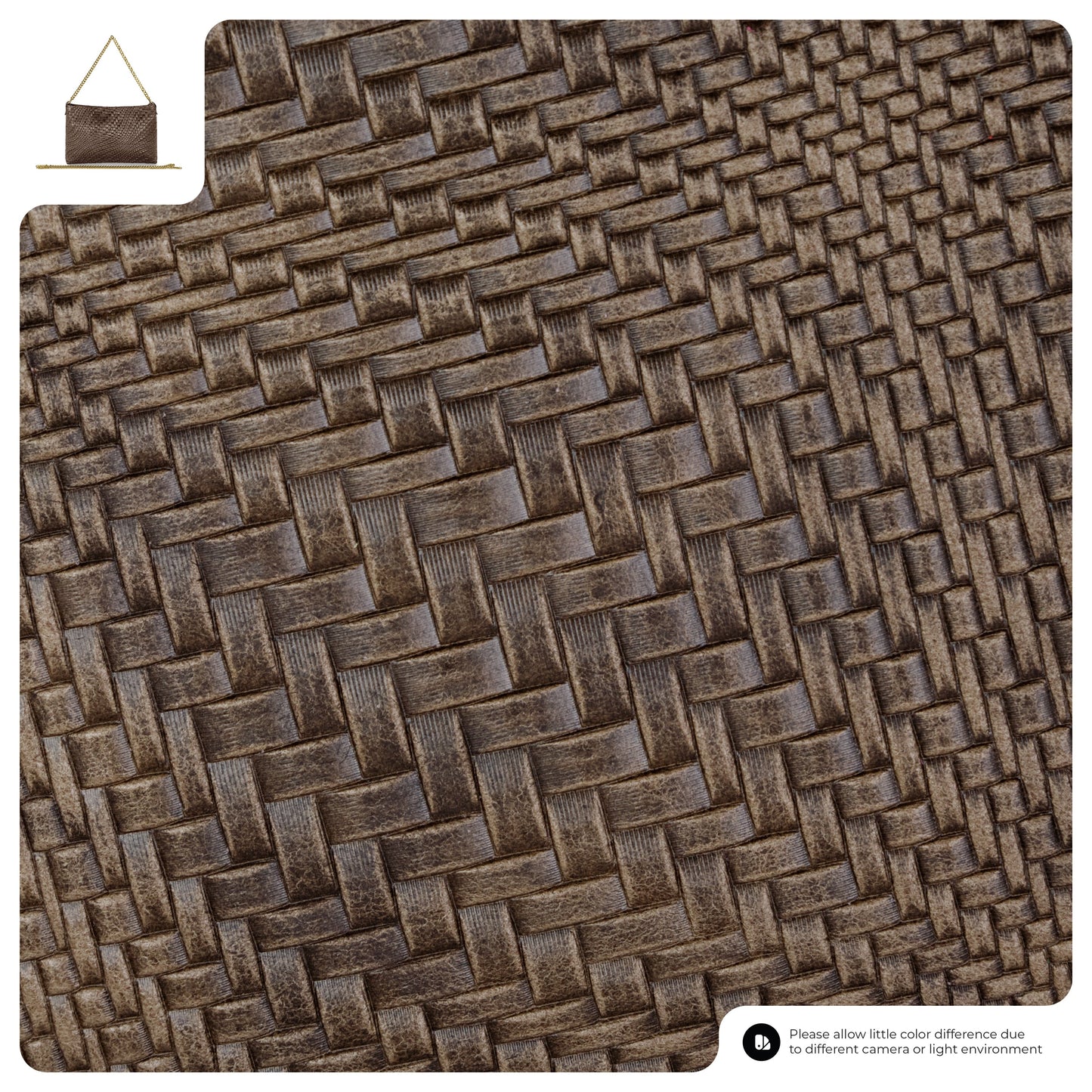 Italian Genuine Basketweave-Embossed Suede Crossbody Bag | Bergamo
