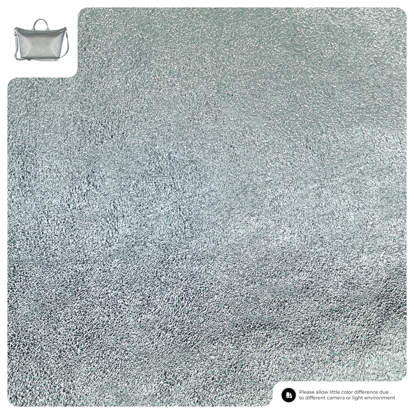 Italian Genuine Metallic Suede Top-Handle Bag | Padova