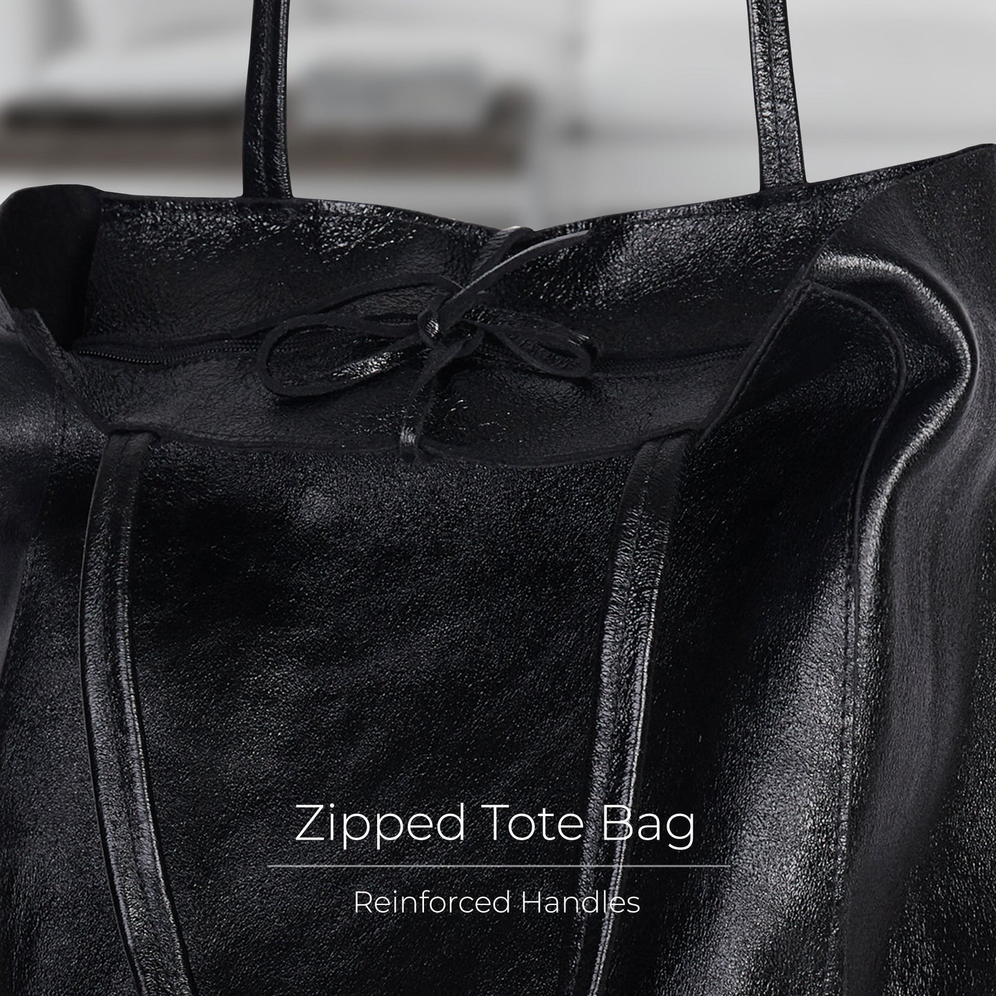 Italian Genuine Metallic Suede Tote Bag | Pisa