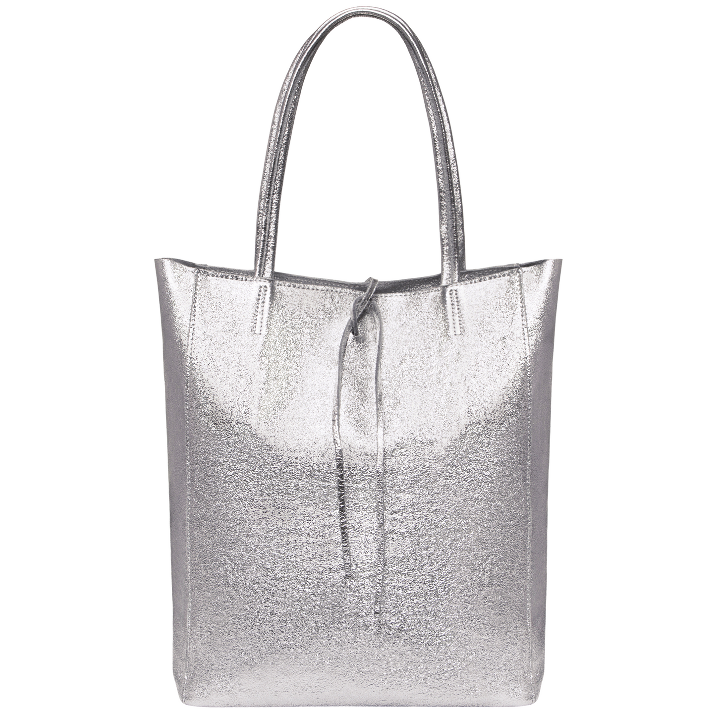Italian Genuine Metallic Suede Tote Bag | Pisa