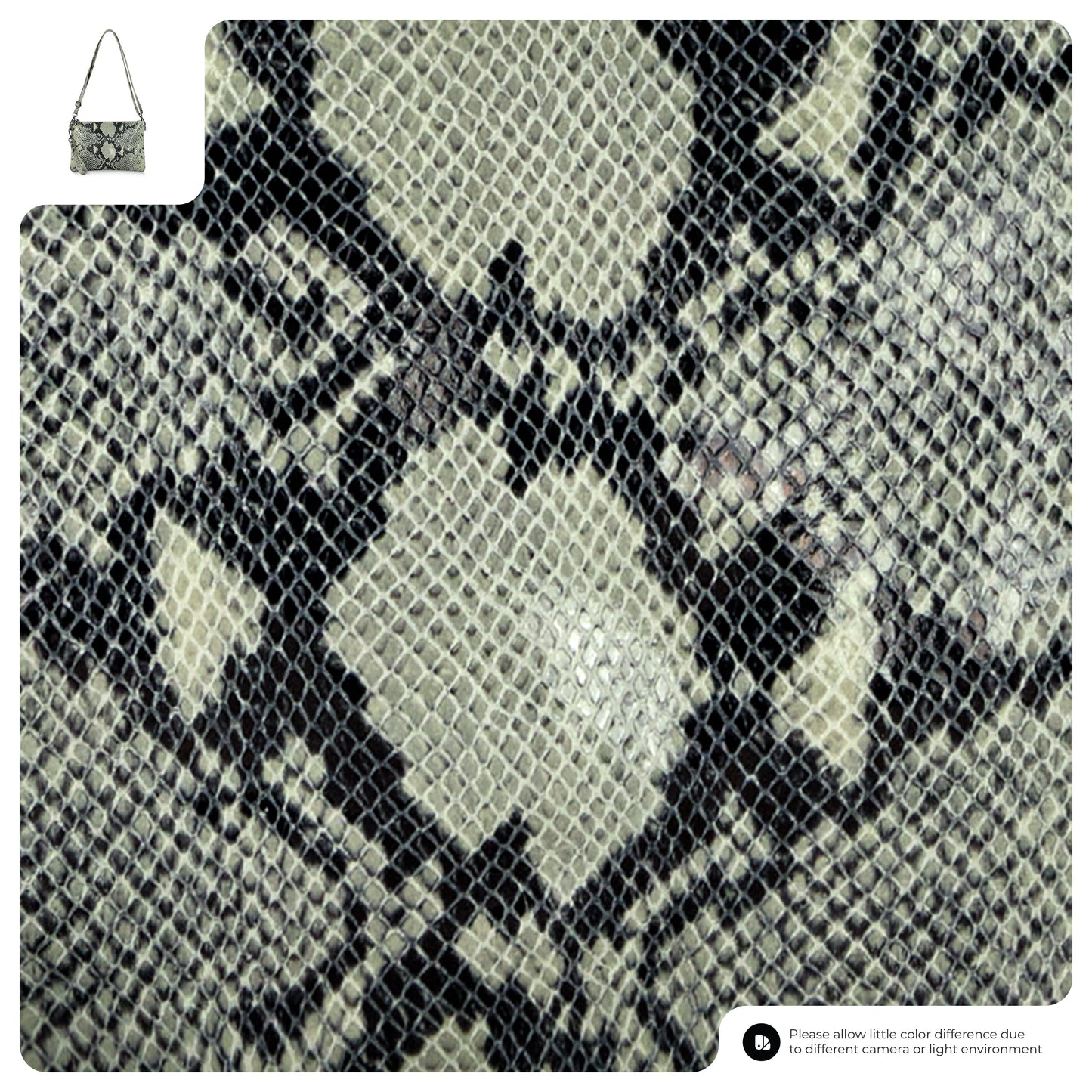 Italian Genuine Python-Print Suede Crossbody Bag | Lecce