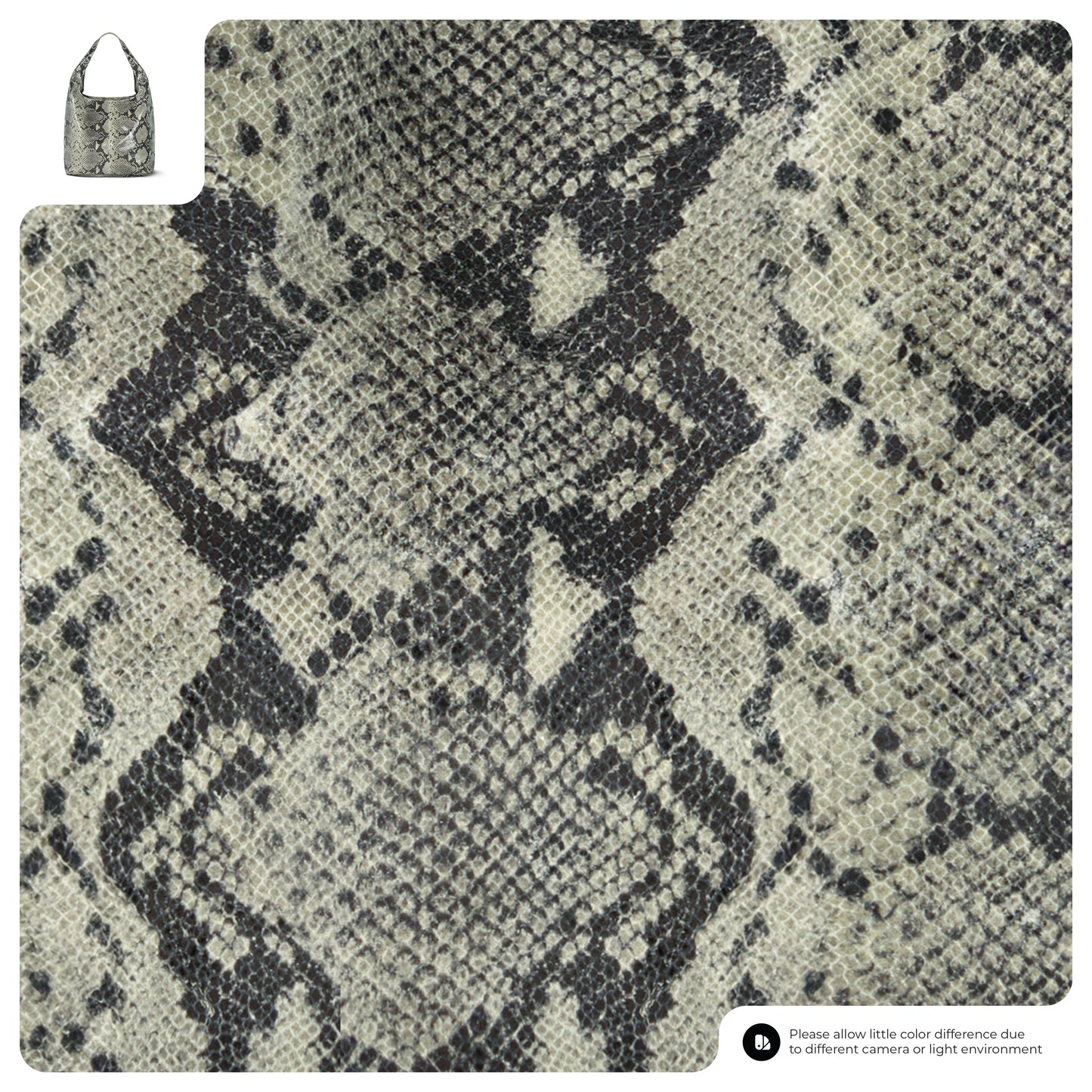 Italian Genuine Python-Print Suede Hobo Bag | Isernia