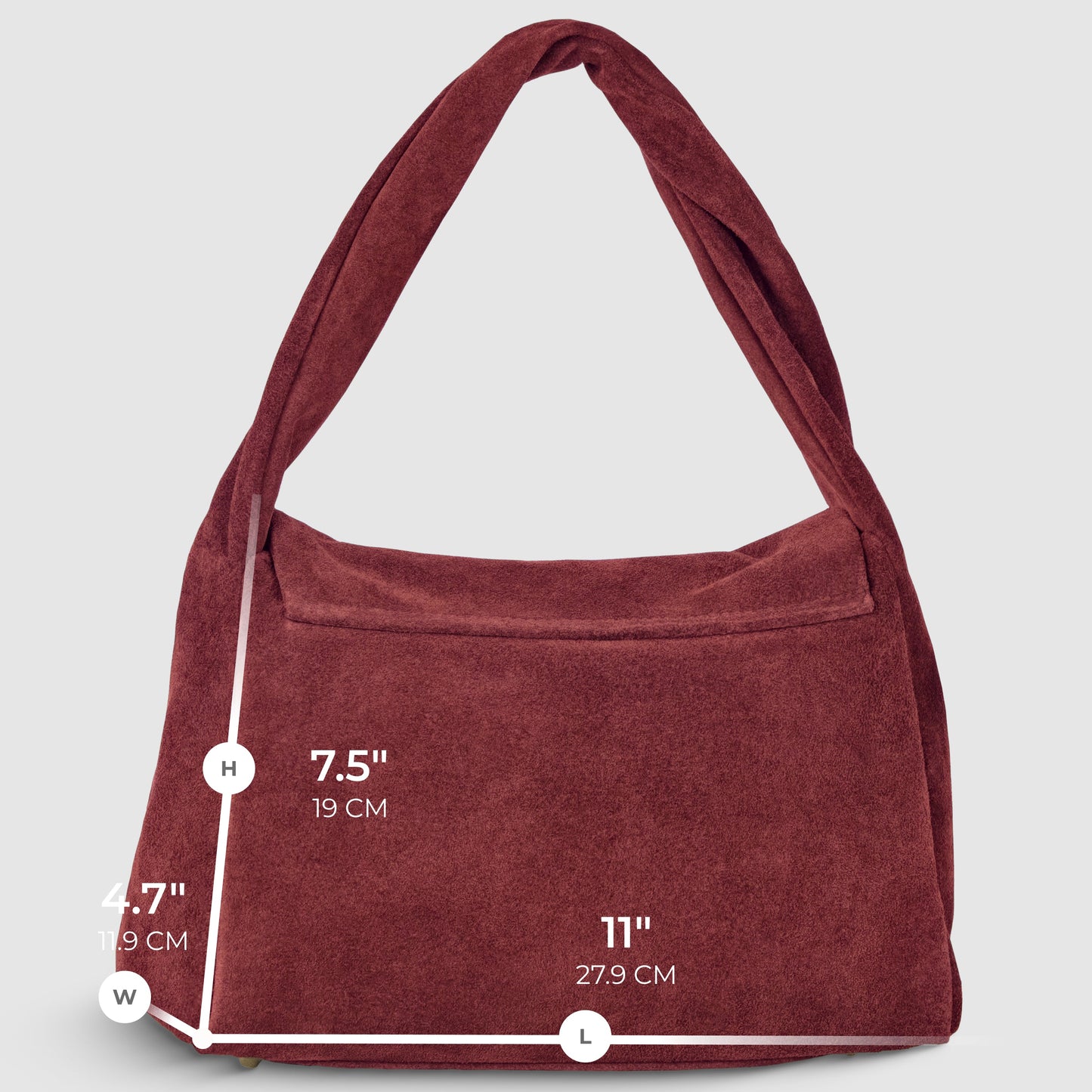 Italian Genuine Suede Top-Handle Bag | Ravenna