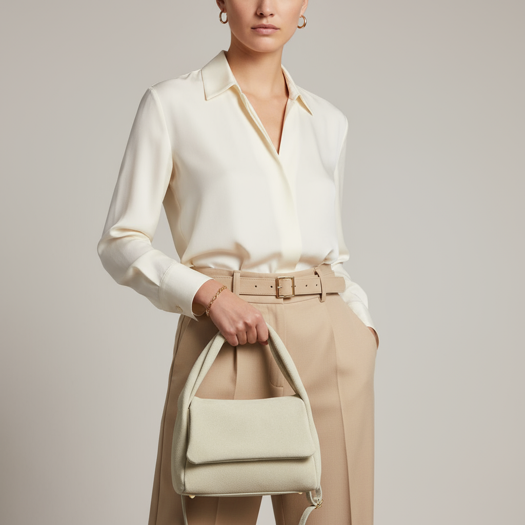 Italian Genuine Suede Top-Handle Bag | Ravenna