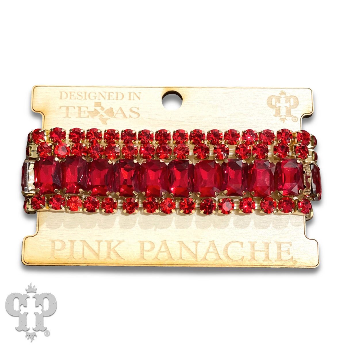 Four strand mixed rhinestone bracelet, two sizes