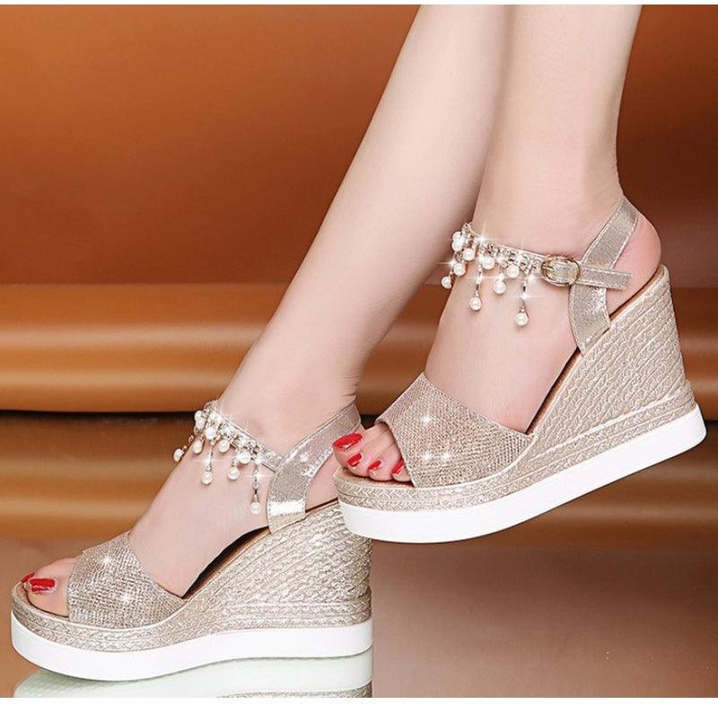 Platform Sandals Buckle Strap Peep Toe Thick Bottom Modern Espadrille Sandals Platform Cross Buckle Strap Slingback Summer Open Toe Shoes