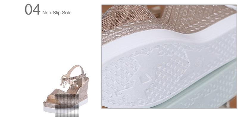 Platform Sandals Buckle Strap Peep Toe Thick Bottom Modern Espadrille Sandals Platform Cross Buckle Strap Slingback Summer Open Toe Shoes