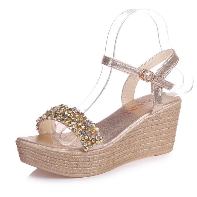 Platform Sandals Buckle Strap Peep Toe Thick Bottom Modern Espadrille Sandals Platform Cross Buckle Strap Slingback Summer Open Toe Shoes