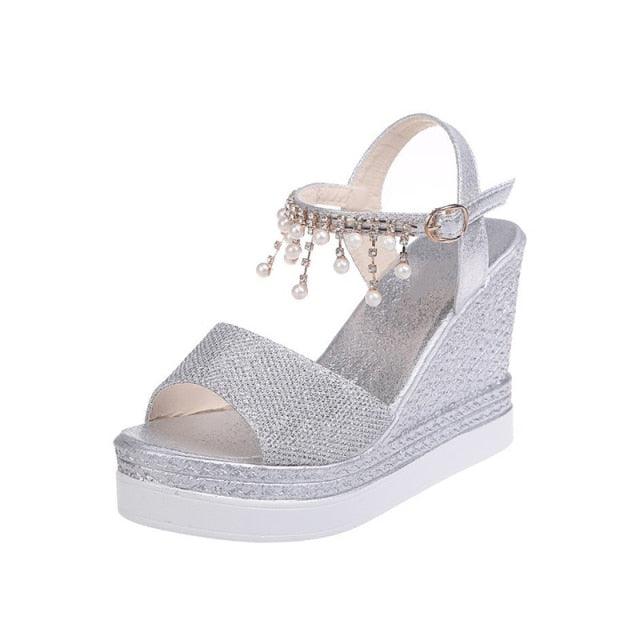 Platform Sandals Buckle Strap Peep Toe Thick Bottom Modern Espadrille Sandals Platform Cross Buckle Strap Slingback Summer Open Toe Shoes