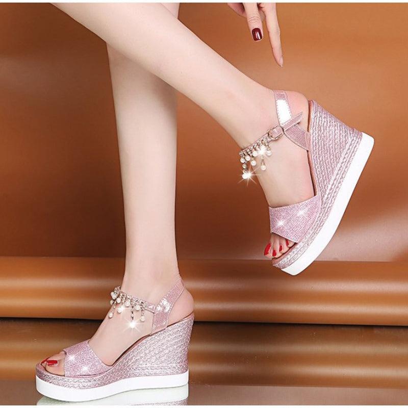 Platform Sandals Buckle Strap Peep Toe Thick Bottom Modern Espadrille Sandals Platform Cross Buckle Strap Slingback Summer Open Toe Shoes