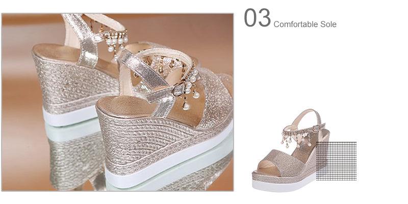 Platform Sandals Buckle Strap Peep Toe Thick Bottom Modern Espadrille Sandals Platform Cross Buckle Strap Slingback Summer Open Toe Shoes