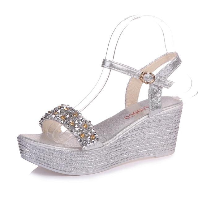 Platform Sandals Buckle Strap Peep Toe Thick Bottom Modern Espadrille Sandals Platform Cross Buckle Strap Slingback Summer Open Toe Shoes