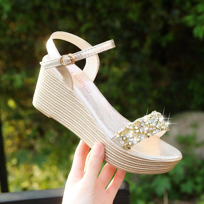 Platform Sandals Buckle Strap Peep Toe Thick Bottom Modern Espadrille Sandals Platform Cross Buckle Strap Slingback Summer Open Toe Shoes