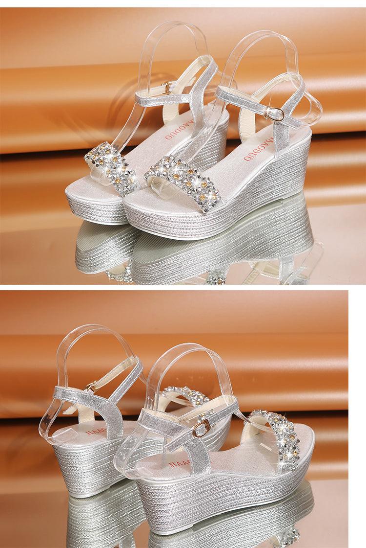 Platform Sandals Buckle Strap Peep Toe Thick Bottom Modern Espadrille Sandals Platform Cross Buckle Strap Slingback Summer Open Toe Shoes